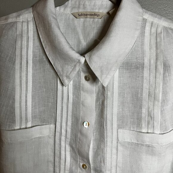 Soft Surroundings Bettina Shirt Size M in White color - Picture 6 of 6
